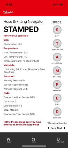 Hose & Fitting Navigator iPhone screenshot