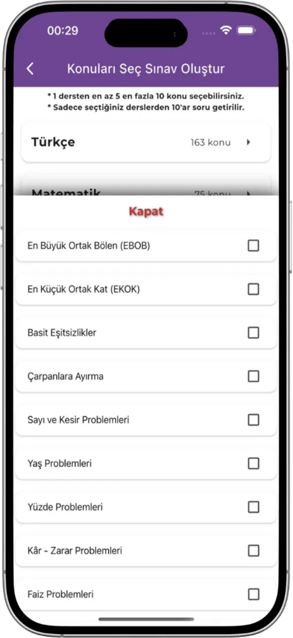 Screenshot #2 pour AGS - MEB Akademi Giriş Sınavı