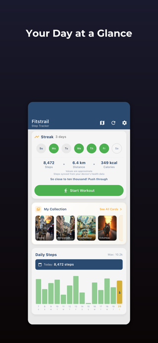Fitstrail: Walk & Explore Screenshot 1 of 6