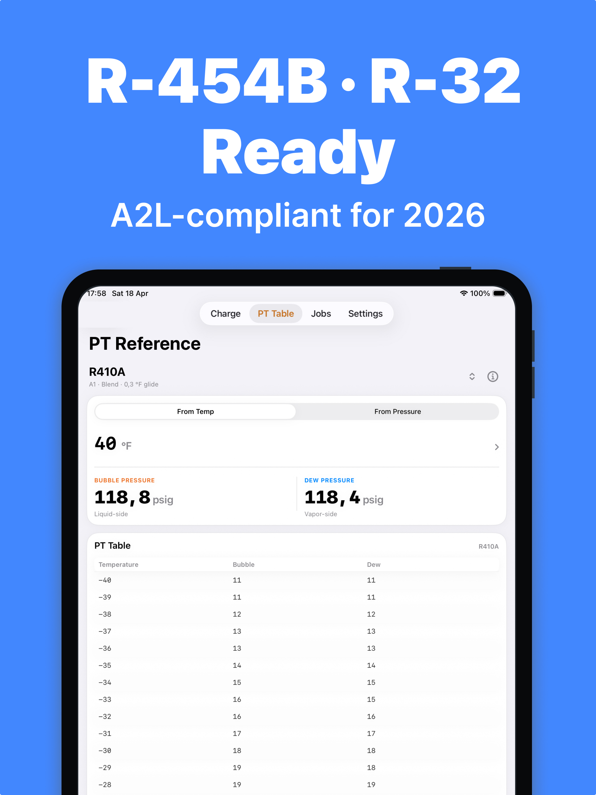 Refrigerant Charge Calculator