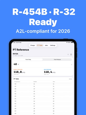 Refrigerant Charge Calculator iPad screenshot