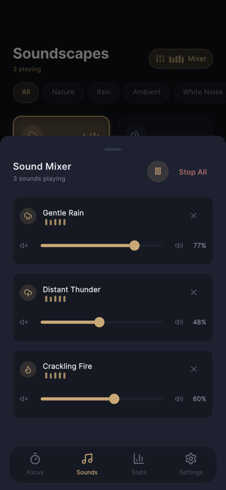 Ember - Focus Timer & Sounds Screenshot 3 of 6