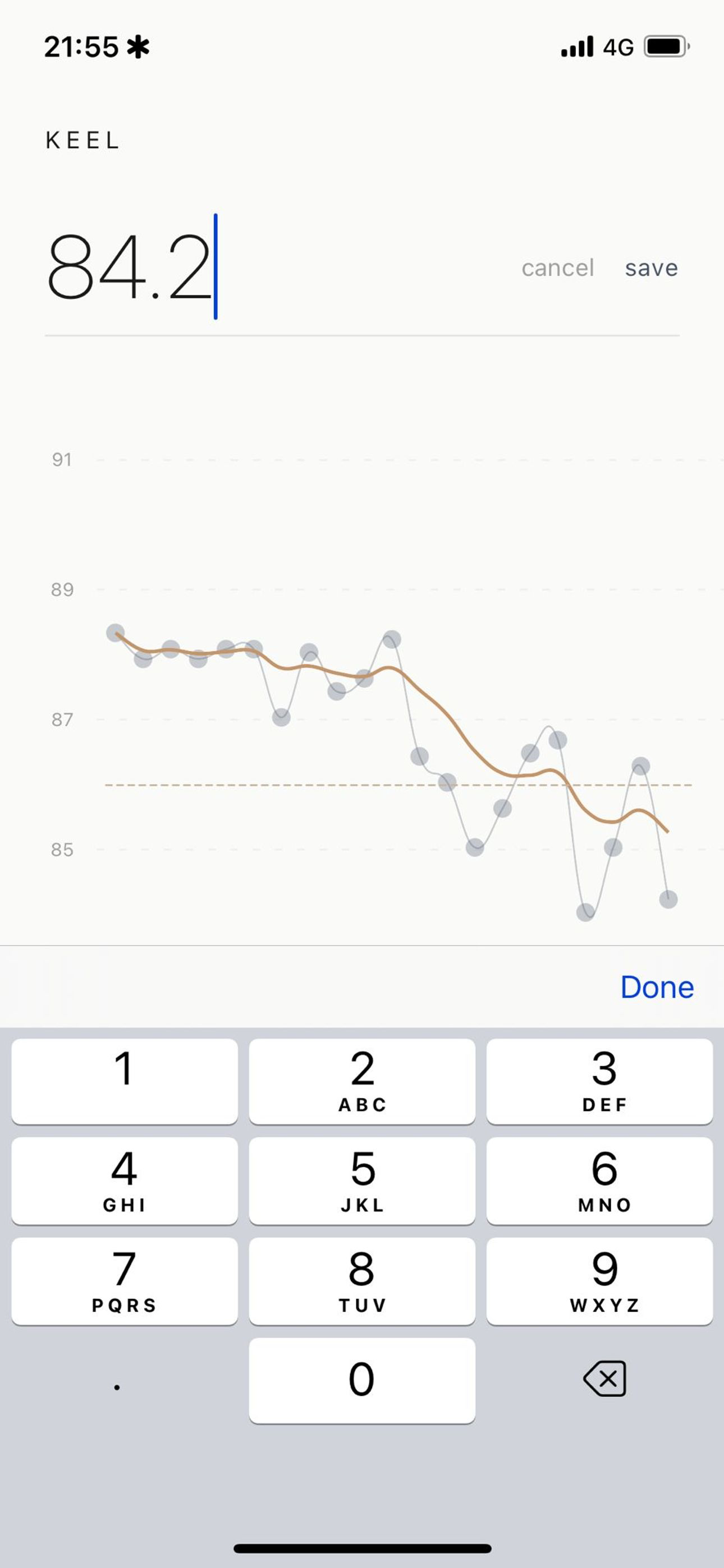Keel: Weight Tracker