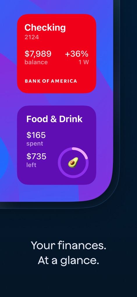 Copilot: Track & Budget Money - This tool provides an immediate financial snapshot, displaying current 'Checking' account balances and summarized spending insights for categories such as 'Food & Drink'.