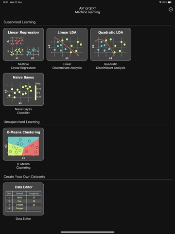 Art of Stat: Machine Learning iPad screenshot