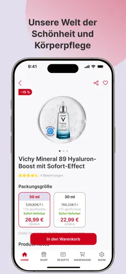 Screenshot von Apotheke.de - E-Rezept App auf dem iPhone 5