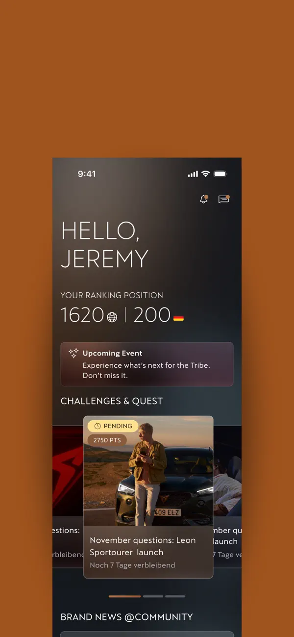 Screenshot #2 pour CUPRA Tribe App