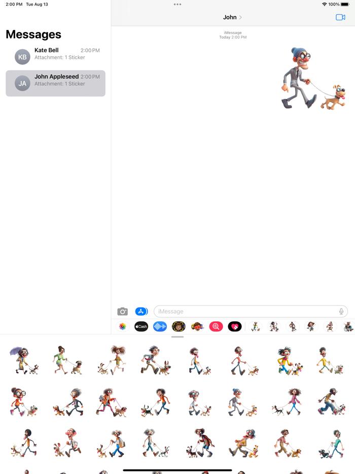 Goofy Dogwalker Stickers