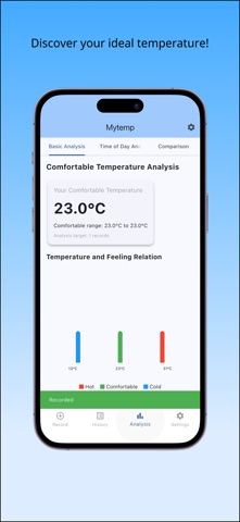 Mytemp - Comfort Temp Checker iPhone screenshot