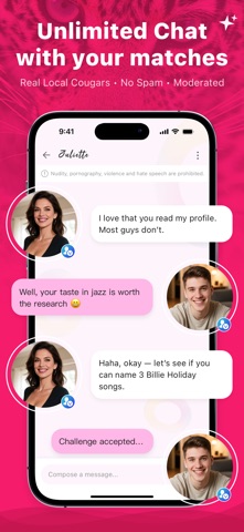 Whip: Cougar Dating, Live Chat iPhone screenshot