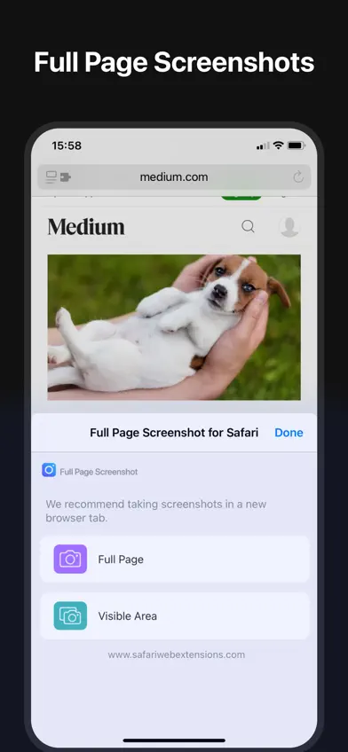 FullPage Screenshot for Safari screenshot 1