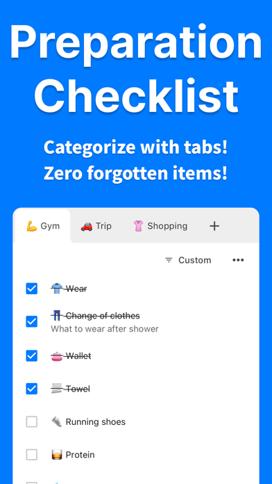 PrepChecklist - To-Do List iPhone screenshot 1 - Productivity app