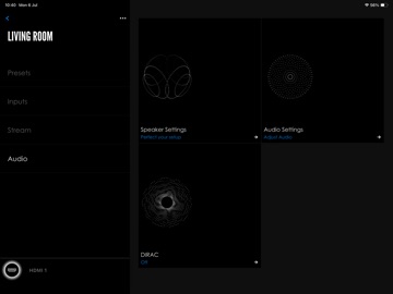 JBL Synthesis Control iPad screenshot