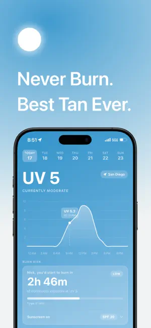 Golden: UV Index & Tan Timer screenshot 1