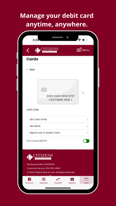 Citizens Bank and Trust Screenshot