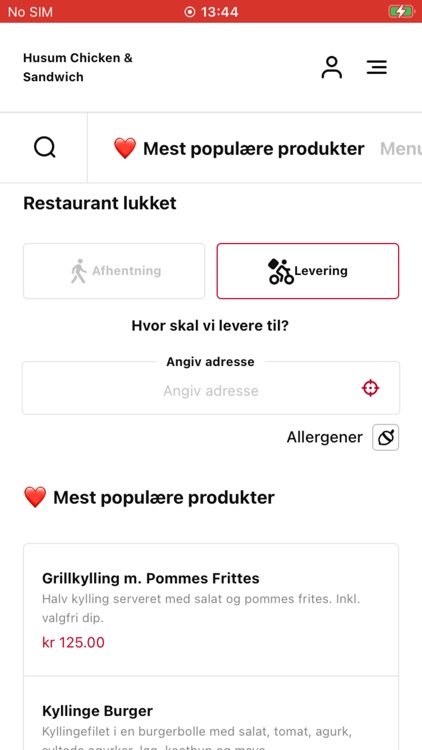 Husum Chicken & Sandwich DK