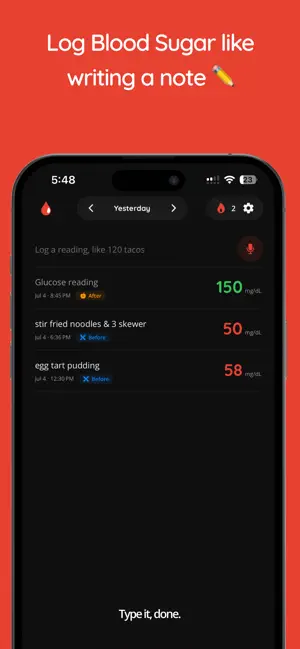 Sugar: Glucose Logger screenshot 1