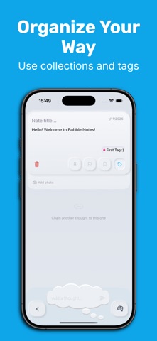 Bubble Notes App iPhone screenshot