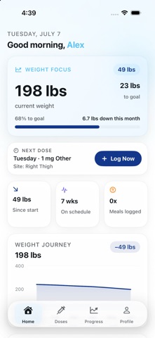 Steady: GLP-1 Tracker Screenshot 1 of 9