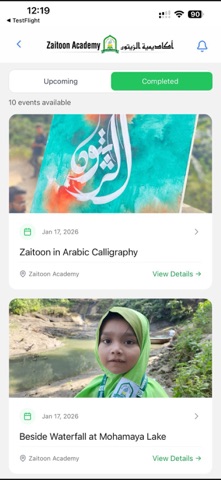 Zaitoon Academy Student Panel screenshot