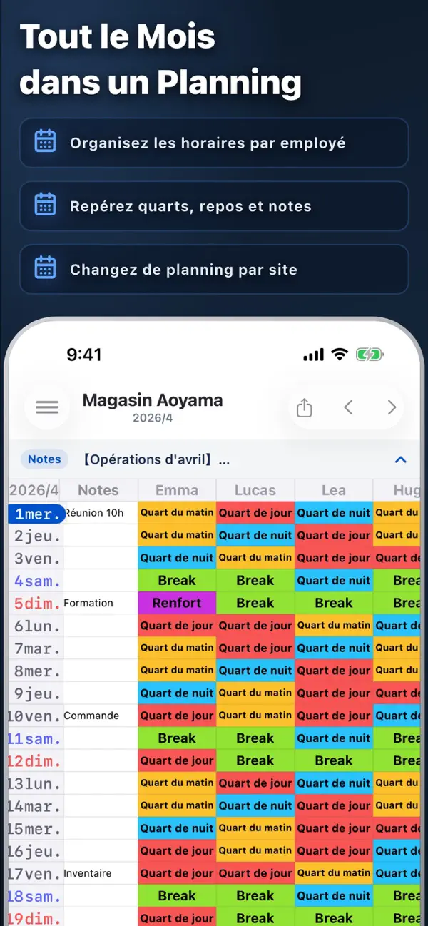 Screenshot #1 pour TapShift - Planning & Paie