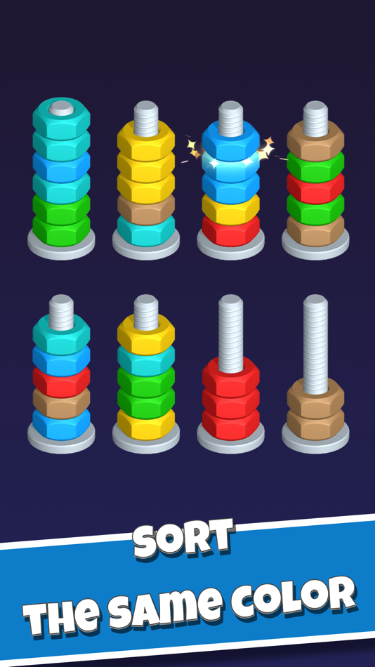 #1. Nut Sort-Color Puzzle Games (iOS) 由: Kiwi Fun HK Limited