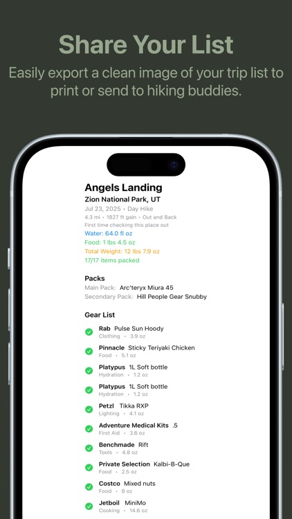 Backpacking List: Checklist screenshot-6