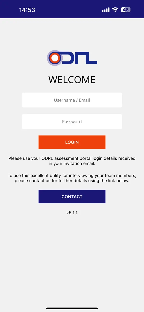 Screenshot #1 pour ODRL Virtual Assessment Portal