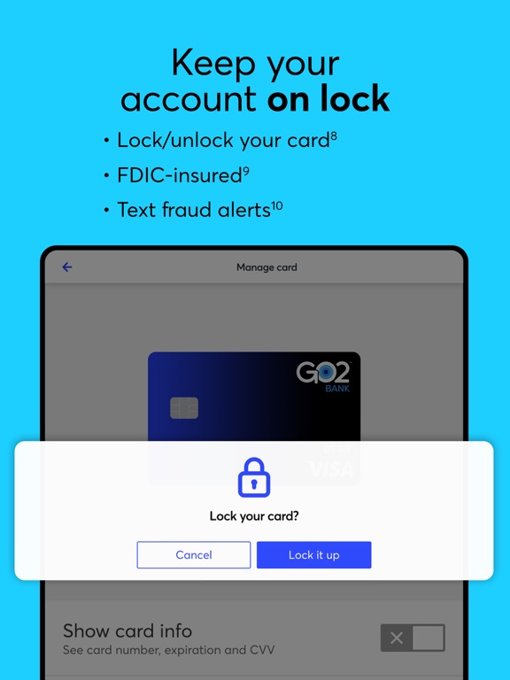 GO2bank: Mobile banking iPad screenshot 9 - Finance app