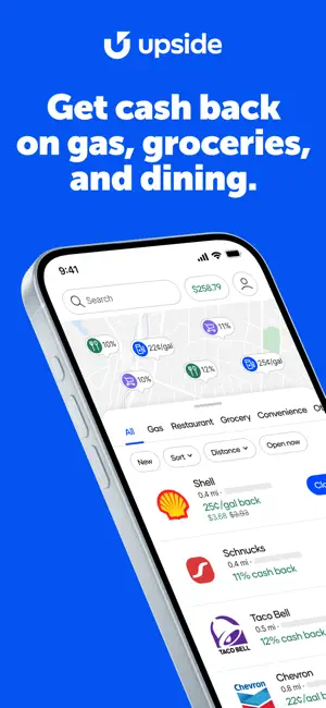 Upside: Gas & Food Cash Back screenshot 1