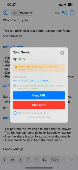 Typin - A minimal input app screenshot 4