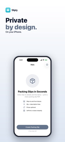 Sliply: Packing Slip iPhone screenshot