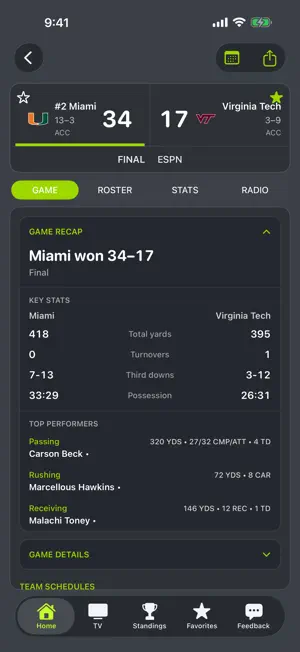Virginia Tech Football screenshot 3