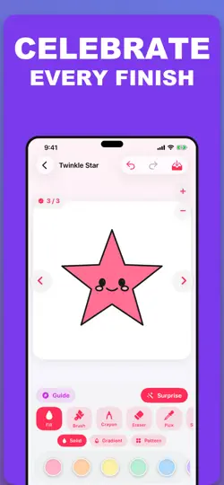 Capture d'écran de Kawaii Coloring Book Kids Draw sur iPhone 4