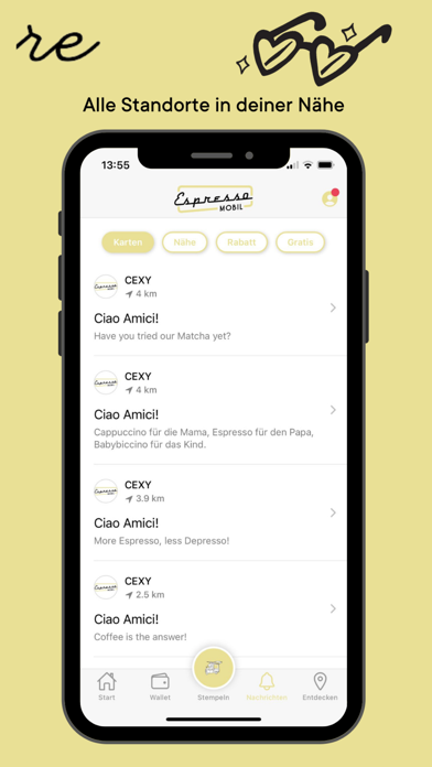 Espressomobil Screenshot