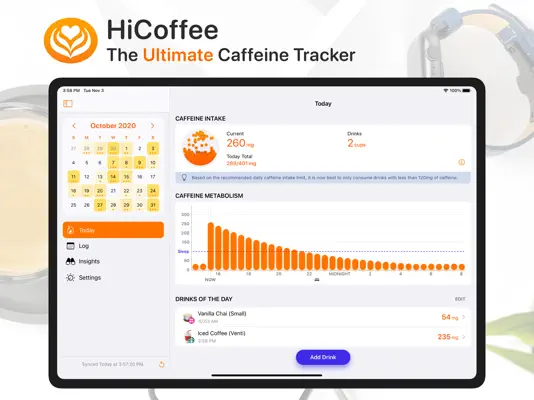 HiCoffee - Caffeine Tracker