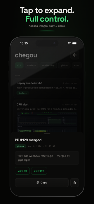 chegou — push notifications Screenshot 4 of 5