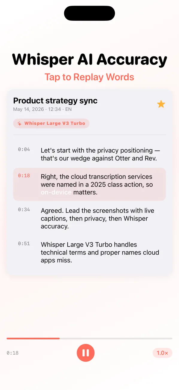 Screenshot #3 pour LocalScribe: Voice to Text