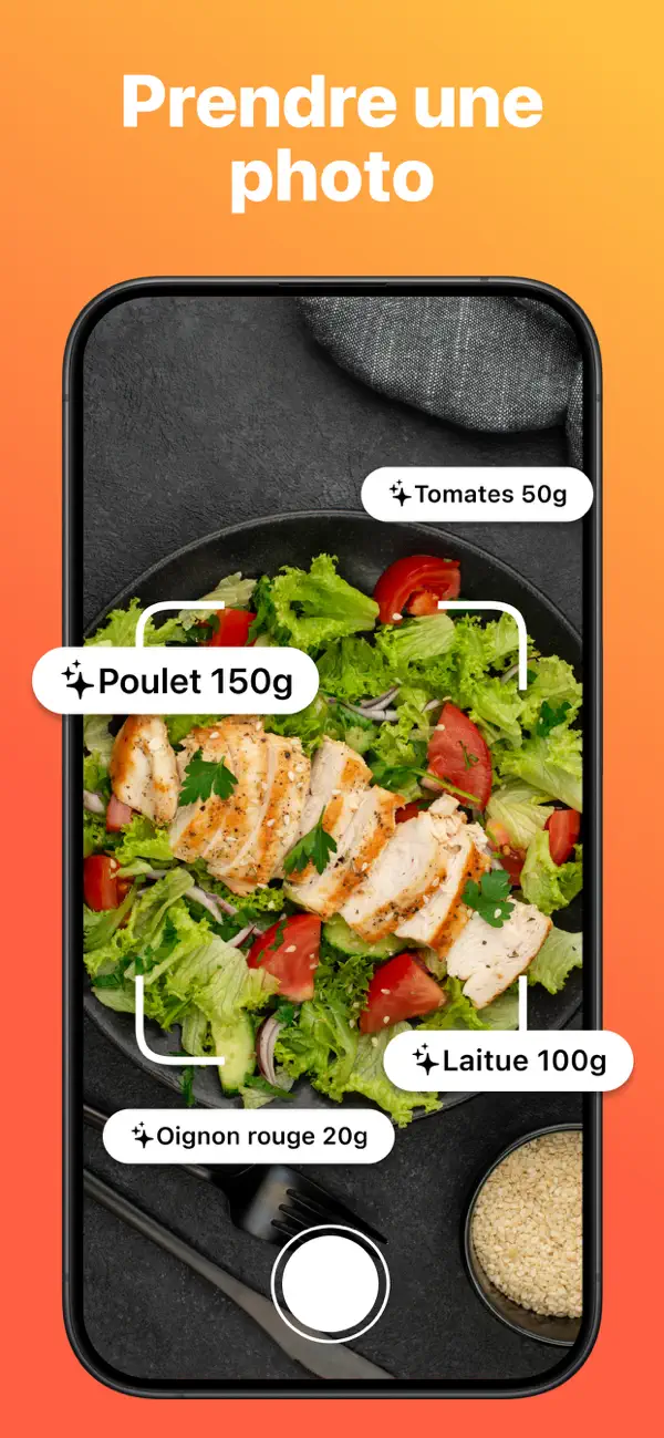 Screenshot #2 pour Compteur Calories IA: Nutrilio
