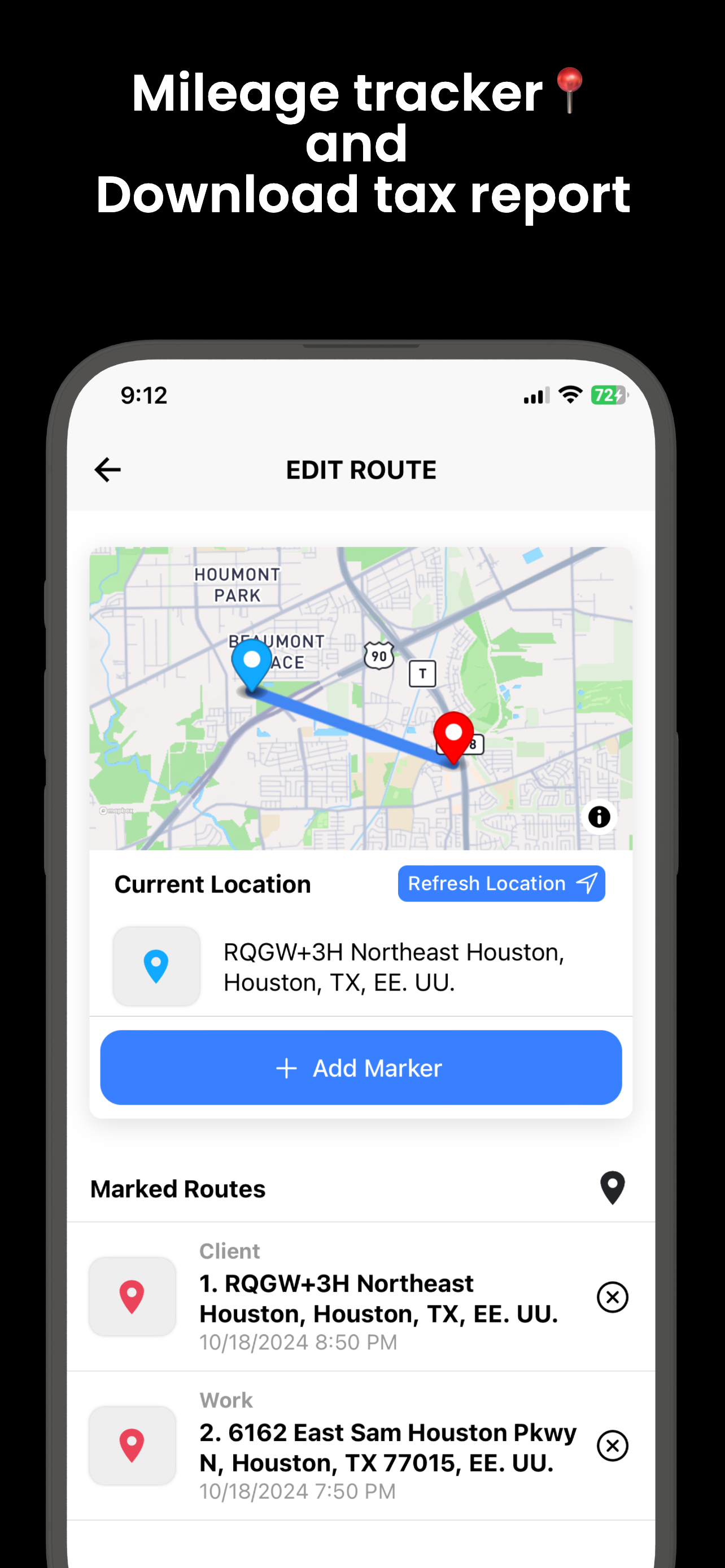 Startservice: Mileage Tracker