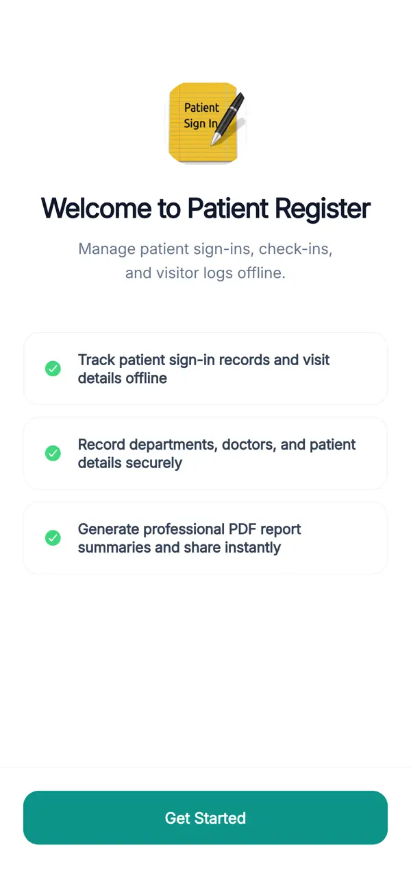 Screenshot #1 pour Patients List