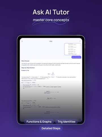 Pre Calculus Solver AI iPad screenshot
