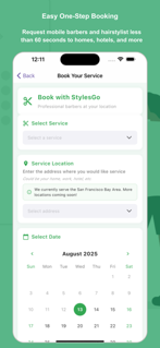 StylesGo: Book Mobile Barbers screenshot 3
