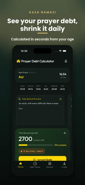 Prayer Debt: Qibla & Dhikr screenshot 1