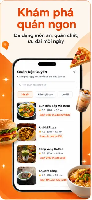 VietGo: giao đồ ăn & đặt xe iPhone screenshot 2