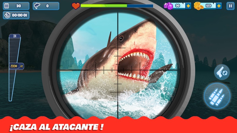 Juegos de caza de tiburones 3D screenshot 7