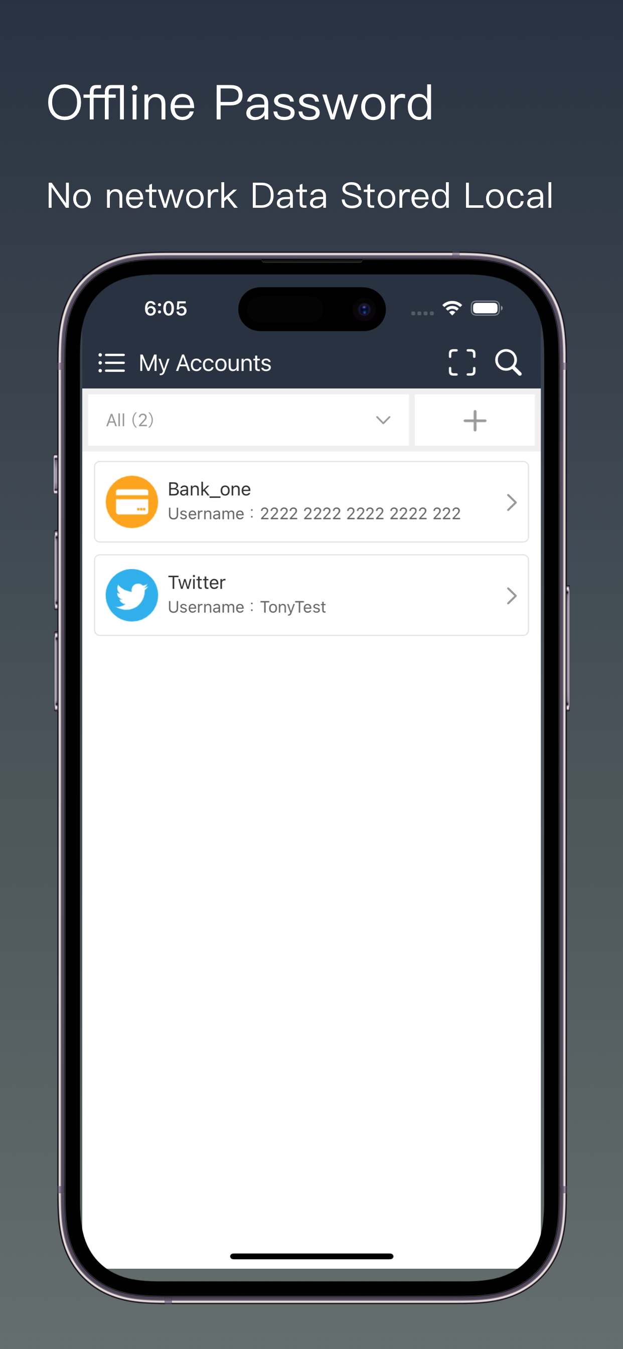 S Password Offline Account