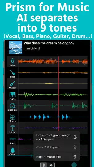 Captura de pantalla de Prism4music en iPhone 1