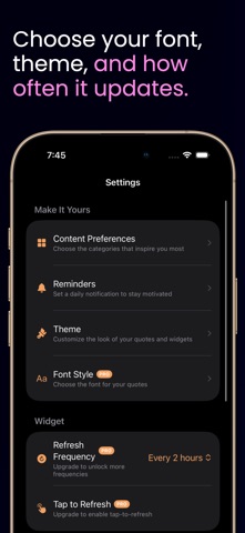 Motivational Widget - Quotes iPhone screenshot