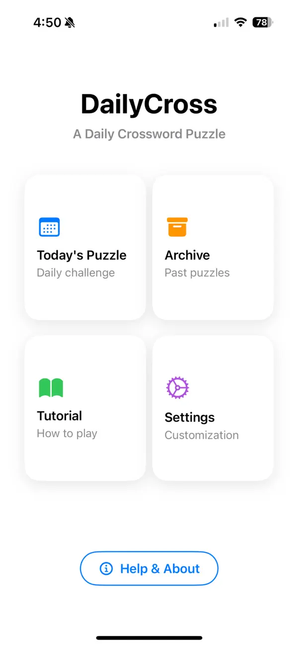 Screenshot #1 pour LocalOne Crosswords